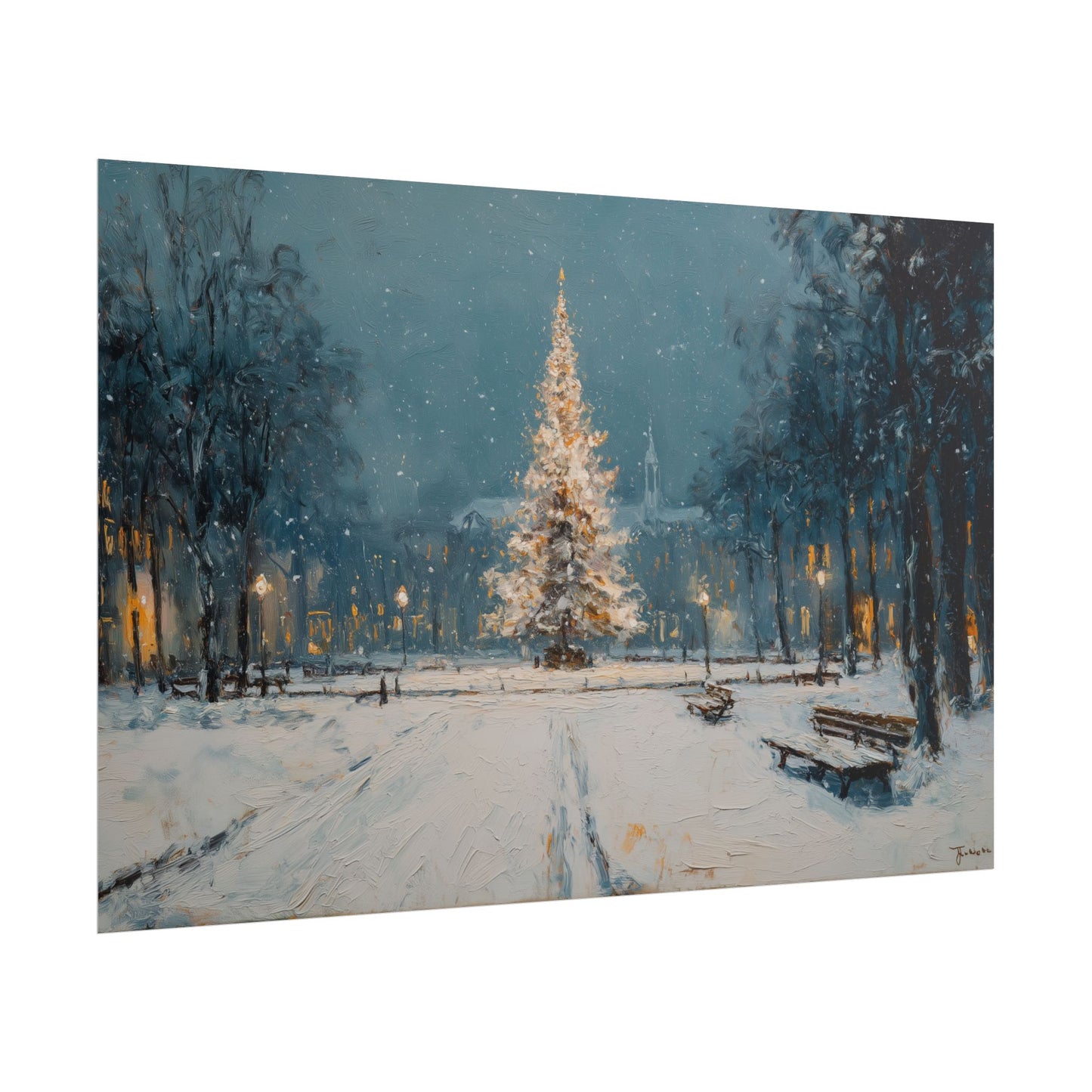Midnight Tree in the Square