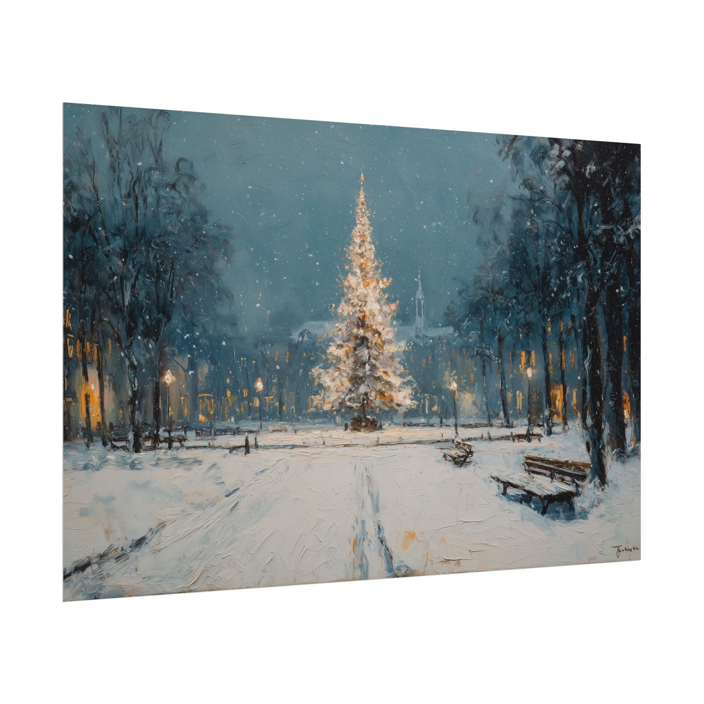Midnight Tree in the Square