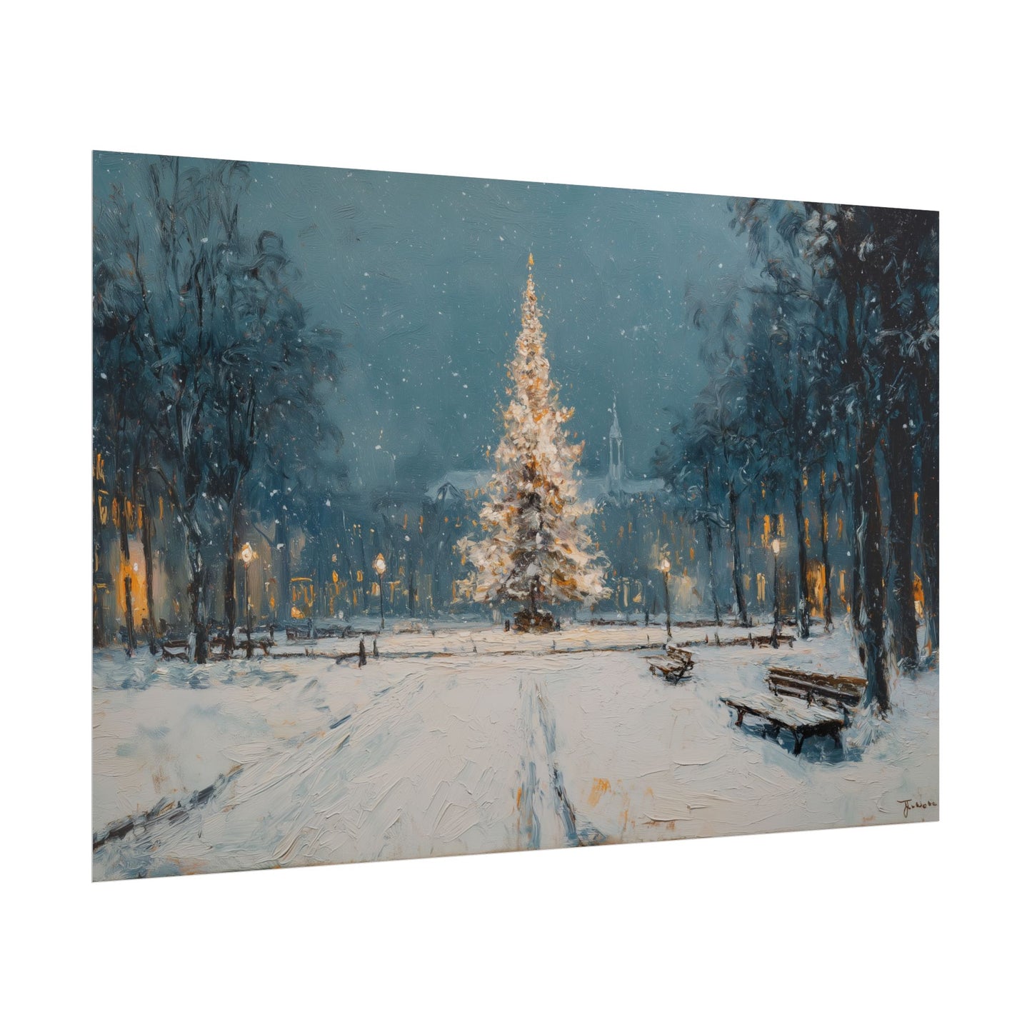 Midnight Tree in the Square