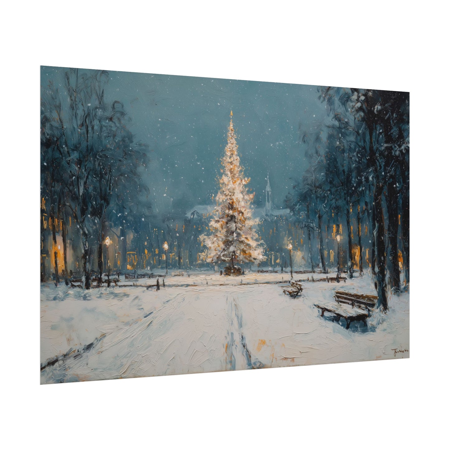 Midnight Tree in the Square
