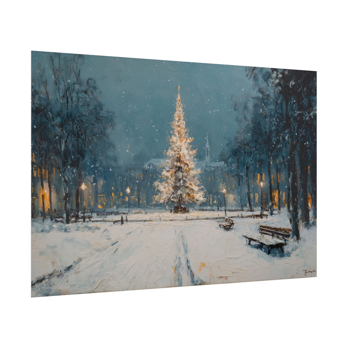 Midnight Tree in the Square